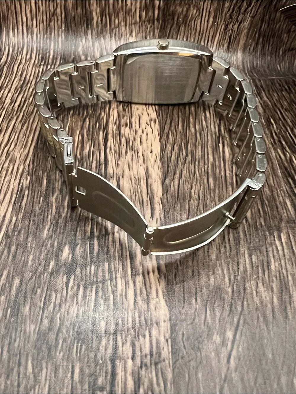 Men’s Two-Tone Tank Diamond Face Dress Watch working